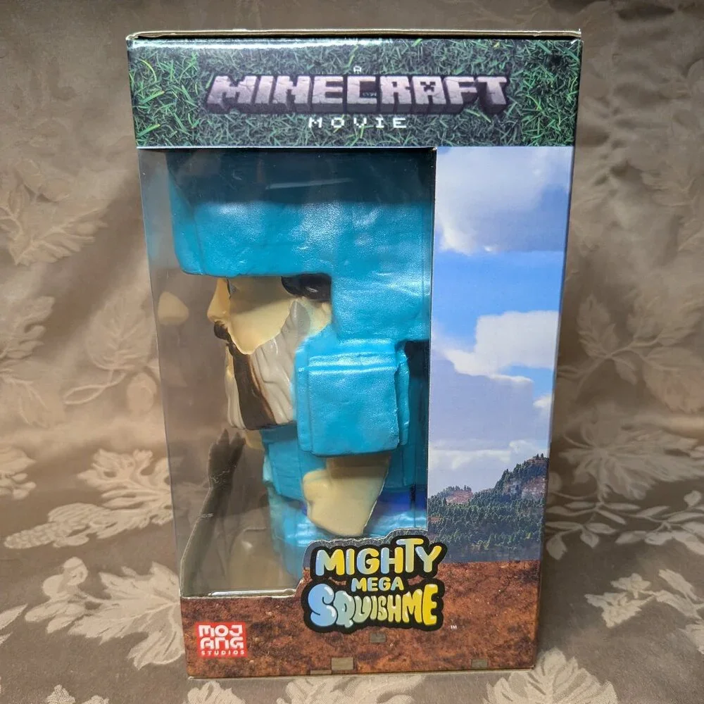 Minecraft Movie Mighty Mega SquishMe Steve, New With Tags!